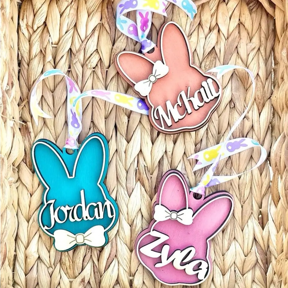 Personalized Bunny Basket Name Tag